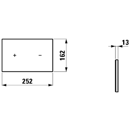 клавиша смыва, laufen installation system lis, 8.9566.4.000.000.1, 25x1.5x16см., aw4 двойной смыв, бесконтактная, цвет: белый глянцевый