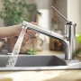 кухонный смеситель hansgrohe zesis m33 74800000 с выдвижным изливом