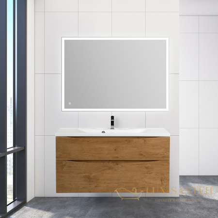 тумба под раковину belbagno marino-h60 marino-h60-1100-2c-so-rn-p 110 см подвесная, rovere nature