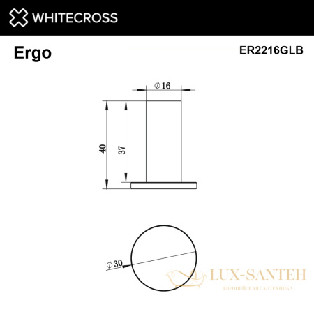 крючок whitecross ergo er2216glb, брашированное золото