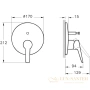 душевой комплект vitra solid s a49264exp 220 мм, хром