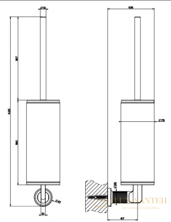 ерш gessi inciso 58519.246, белый