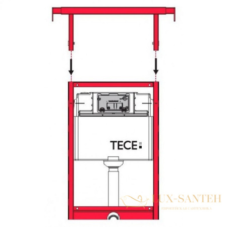 телескопическое крепление tece teceprofil 9380013 для установки в нишу 680-1130 мм