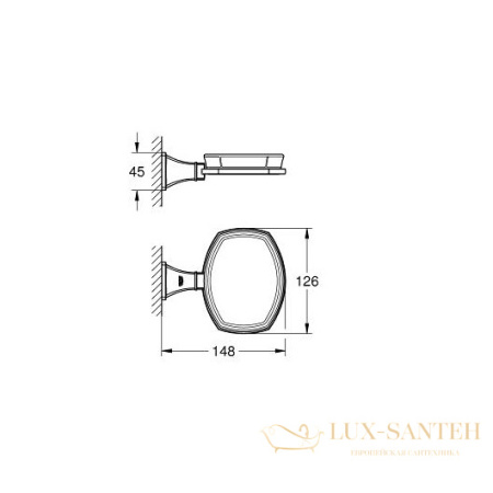 мыльница grohe grandera 40628ig0, хром/золото