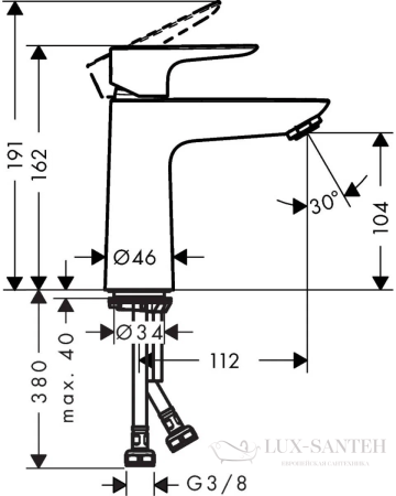 смеситель для раковины hansgrohe talis e 71711000