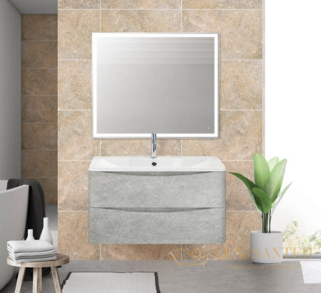 тумба под раковину belbagno acqua acqua-1000-2c-so-cvg подвесная, cemento verona grigio