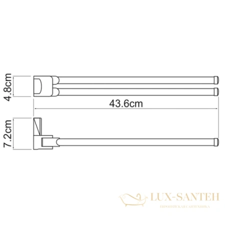 полотенцедержатель wasserkraft exter k-5231 43,6 см, светлая бронза