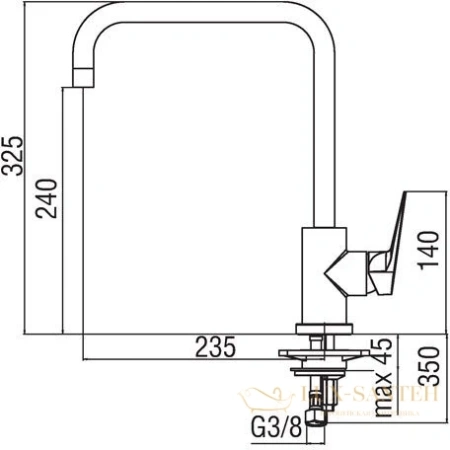 смеситель для кухни nobili sky, sy97134cr, цвет хром