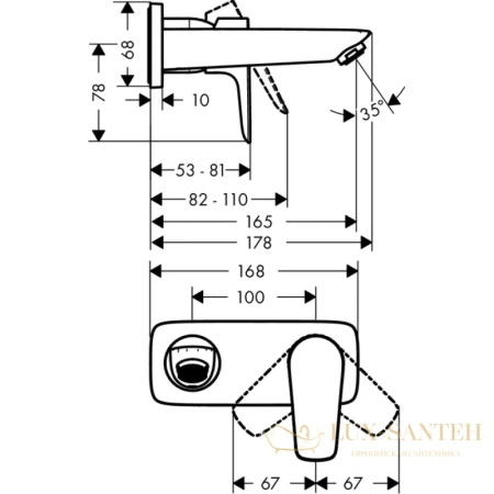 смеситель для раковины hansgrohe talis e 71732000