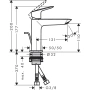 смеситель для раковины hansgrohe logis fine 110 71254000