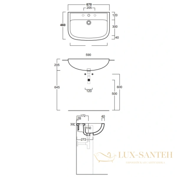 раковина simas lavabi d'arredo s57 bi*1 67x46 см, белый