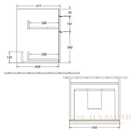 тумба под раковину villeroy & boch venticello a92301dh 55.3x50.2x59, белый