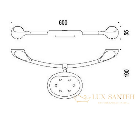 полотенцедержатель colombo design melo b1278.000, хром