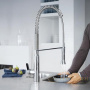 смеситель grohe k7 32950000 для мойки, хром