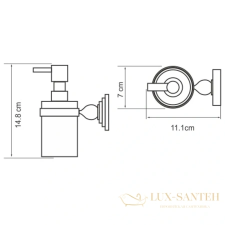 дозатор wasserkraft diemel k-2299 170 мл, хром