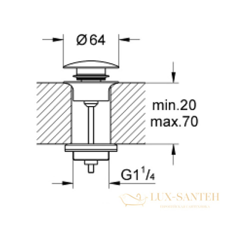 донный клапан grohe 65807gn0, холодный рассвет матовый