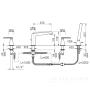 смеситель на борт ванны nicolazzi vincent, 1004cr28, на 4 отверстия, с ручным душем, хром
