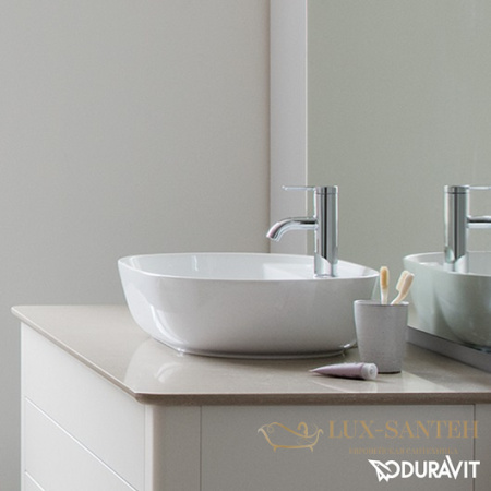 раковина накладная duravit luv 0380600000 600х400 мм, белый