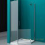 душевой уголок belbagno kraft kraft-p-1-90-c-cr-r 90х90 см профиль хром, стекло прозрачное 