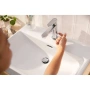 смеситель для раковины hansgrohe rebris s 72588000, с донным клапаном, хром глянцевый