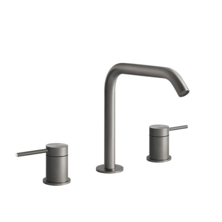 смеситель для раковины gessi 316 flessa 54012.239, нержавеющая сталь шлифованная