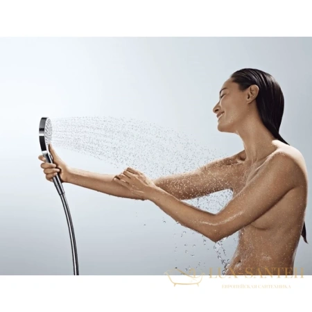 душевая стойка hansgrohe croma select s 27255400, showerpipe 180 2jet с однорычажным смесителем, белый/хром