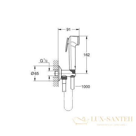 гигиенический набор grohe tempesta-f trigger spray 30 26358000, хром