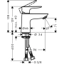 смеситель для раковины hansgrohe talis e 71704000, хром