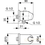 душевой комплект ideal standard alpha bd003aa 201 мм, хром