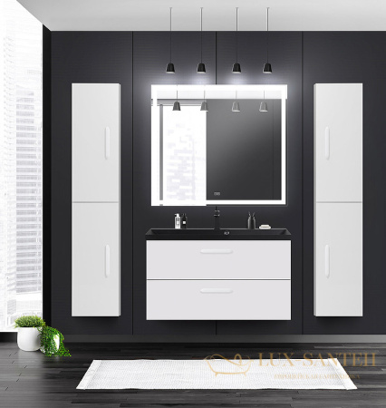 шкаф пенал belbagno aurora aurora-1600-2a-sc-bo-p-l 33 см l подвесной, bianco opaco