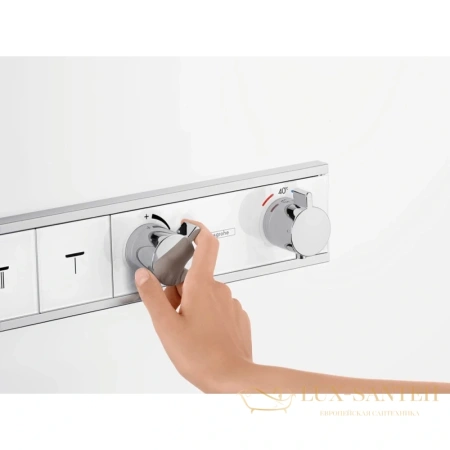 термостат hansgrohe rainselect 15357600 для 4 потребителей, черный/хром