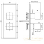 термостат для душа встраиваемый fima carlo frattini fimatherm, f3509x7cr, с переключателем на 2/3 источника, внешняя часть, хром