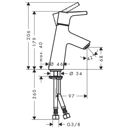 смеситель для раковины hansgrohe talis s 72012000