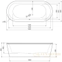 панель фронтальная cezares metauro metauro-central-180-scr-w37 180 см, белый