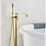 смеситель напольный rea carat rea-b5231 для ванны, золотой