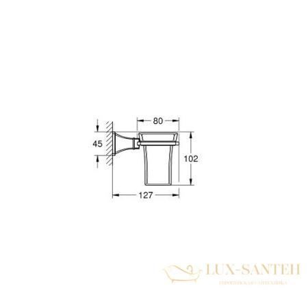 стакан grohe grandera 40626000, хром