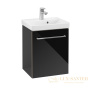 тумба под раковину villeroy & boch avento a88700b3 430х514х352 мм петли слева, crystal black 