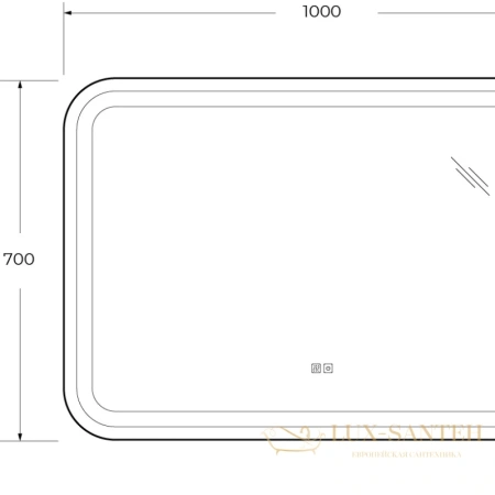 зеркало cezares stylus czr-spc-stylus-1000-700-tch-warm 100x70 см 