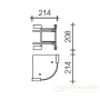 полка стеклянная schein allom 2212b, хром