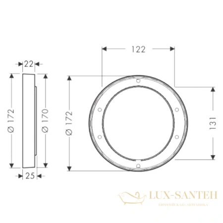 удлинитель внешней части hansgrohe ibox universal 13596000