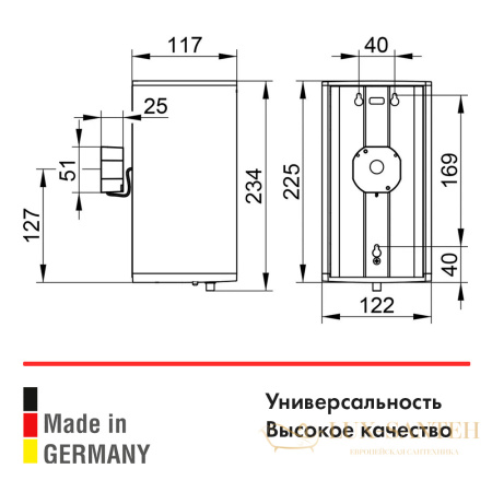 дозатор пены keuco plan, работает от сети, хром, арт. 14956011437