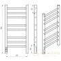 полотенцесушитель с/т laris лаванда чк п8 300/700 левый тэн 73207620, белый