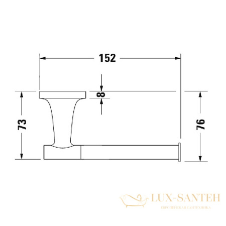 бумагодержатель duravit starck t 0099374600, черный