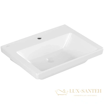 раковина villeroy & boch subway 3.0 4a706101 60х47 см, альпийский белый