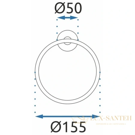 полотенцедержатель-кольцо rea mist rea-80027, хром