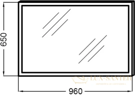 зеркало с подсветкой jacob delafon escale 97x65 eb1442-nf