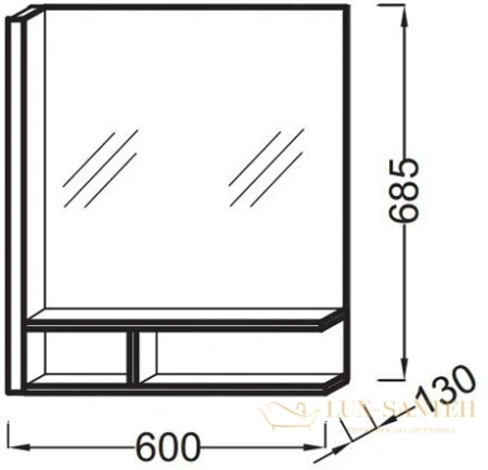 зеркало с подсветкой jacob delafon terrace 60x68 eb1180g-nf