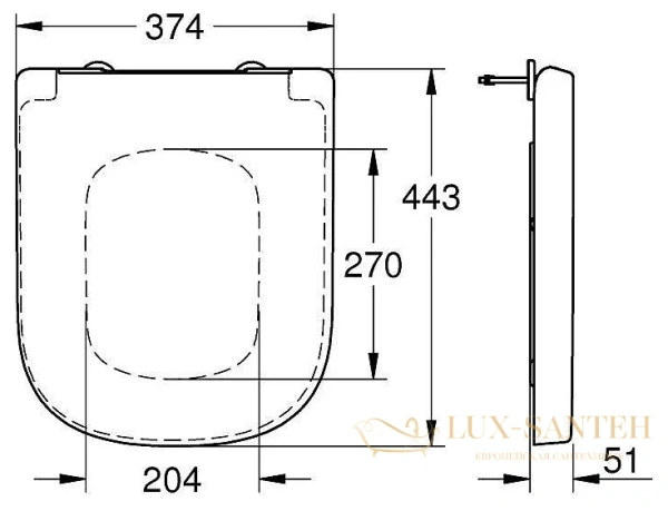 сиденье с крышкой grohe euro ceramic 39330001, с микролифтом, быстросъемное, белый