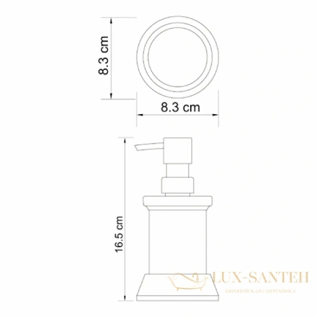 дозатор wasserkraft donau k-2499 170 мл, хром