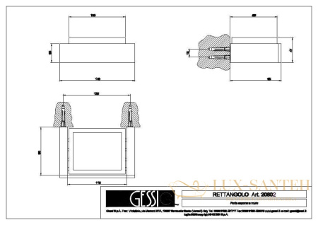 мыльница gessi rettangolo 20802.031, черный